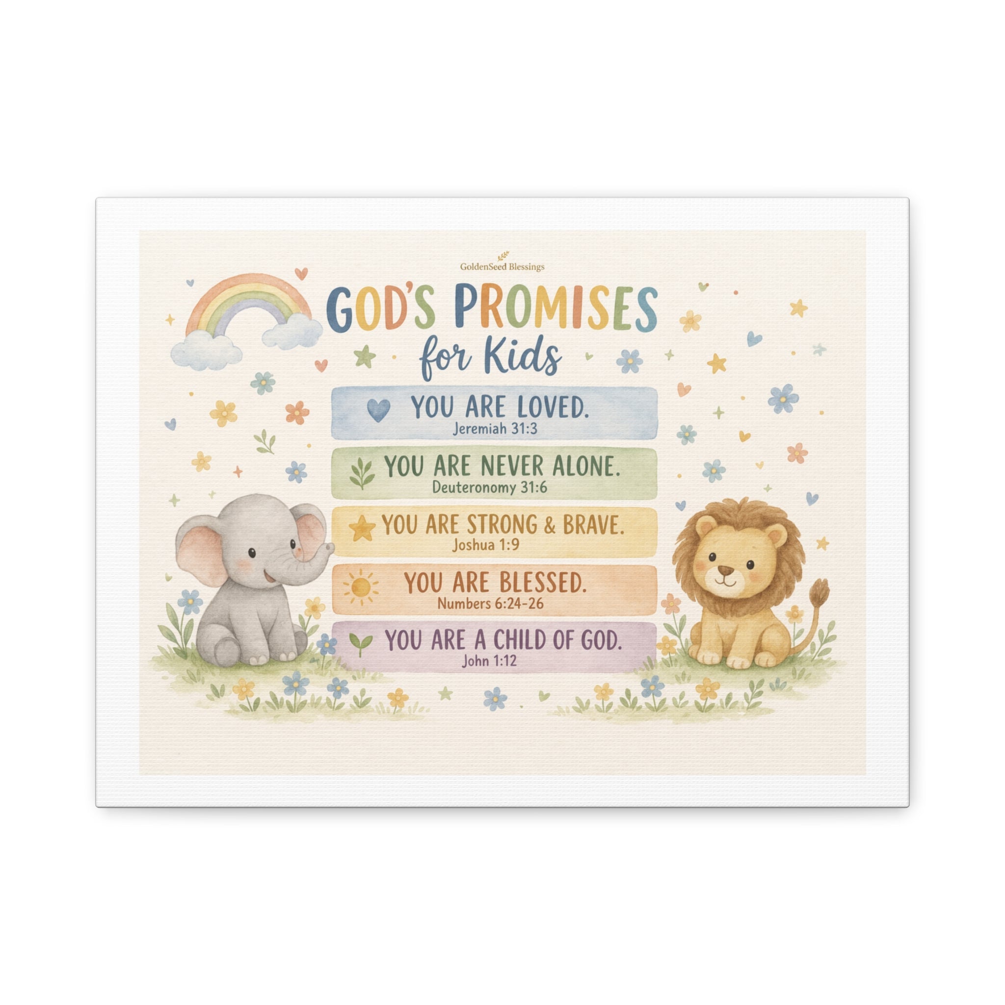 God’s Promises for Kids Christian Wall Art