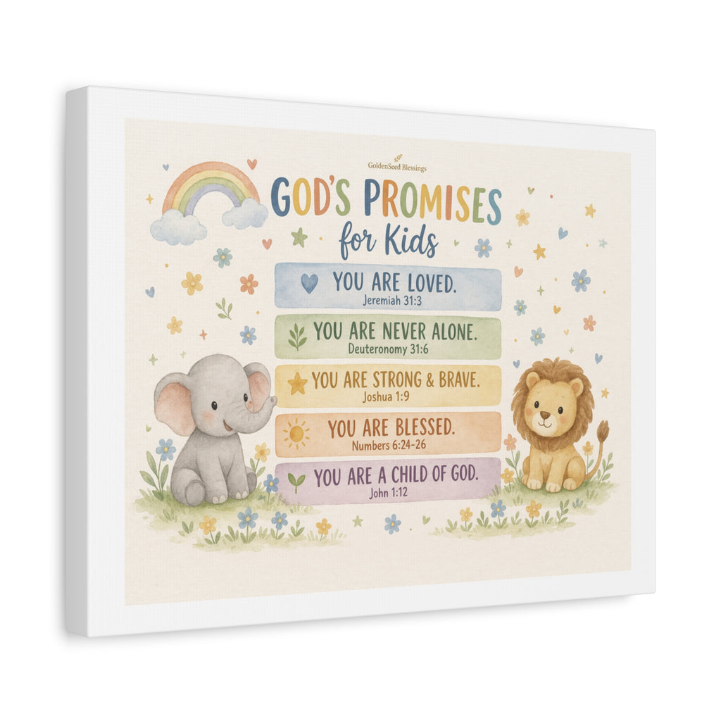 God’s Promises for Kids Christian Wall Art