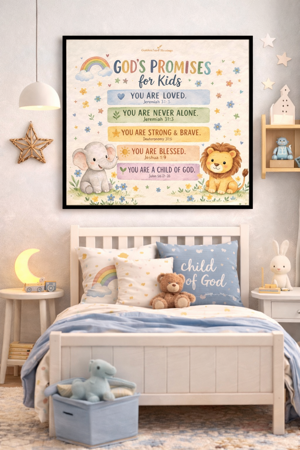 God’s Promises for Kids Christian Wall Art