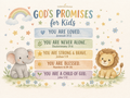 Copy of God’s Promises for Kids Christian Wall Art