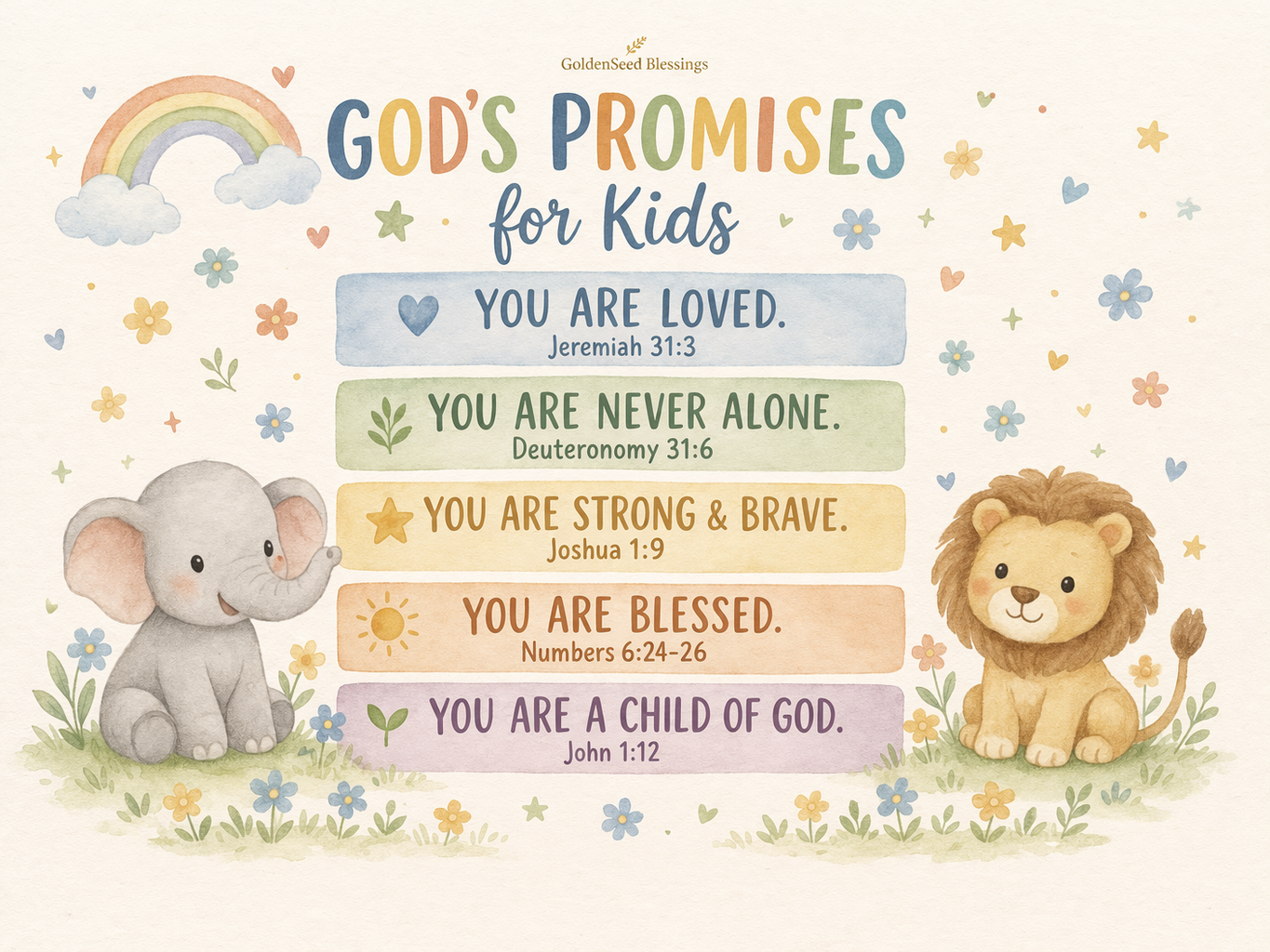 Copy of God’s Promises for Kids Christian Wall Art