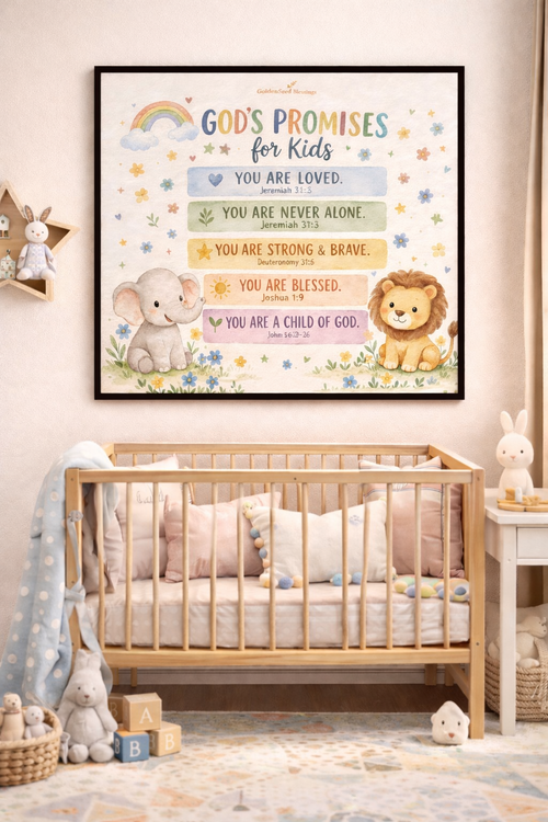 Copy of God’s Promises for Kids Christian Wall Art