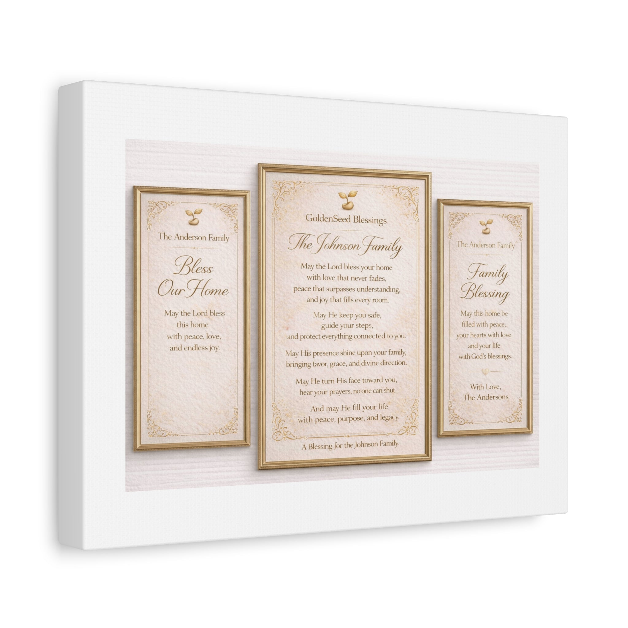 Family Blessings set (personalized Wall Art with Prayer & God' Promises