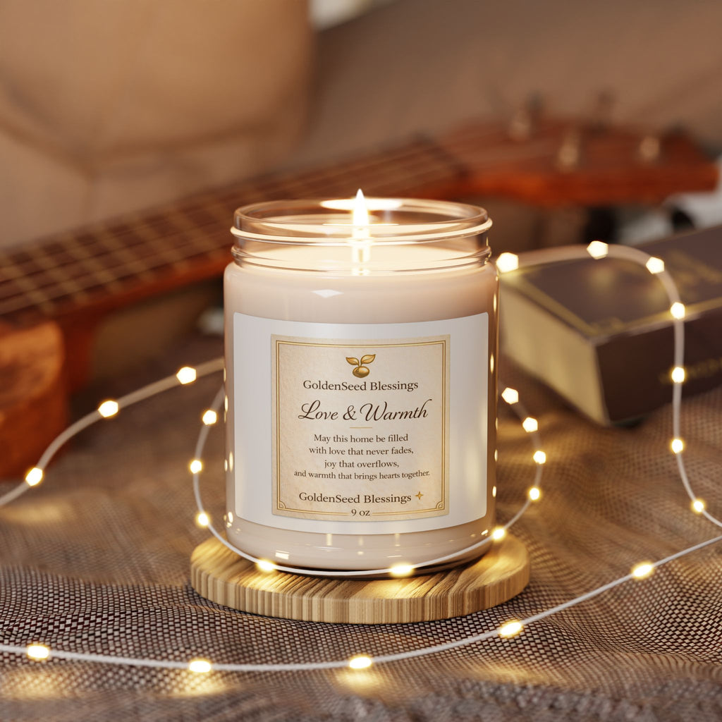 Copy of Love & Warmth Scented Soy Candle — 9oz Aromatherapy Jar for Home, Relaxation & Gifts