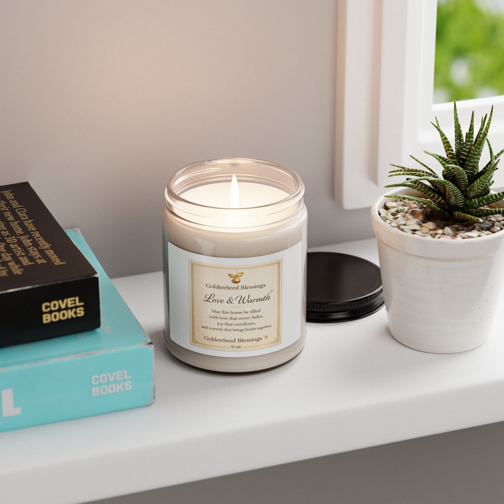 Copy of Love & Warmth Scented Soy Candle — 9oz Aromatherapy Jar for Home, Relaxation & Gifts