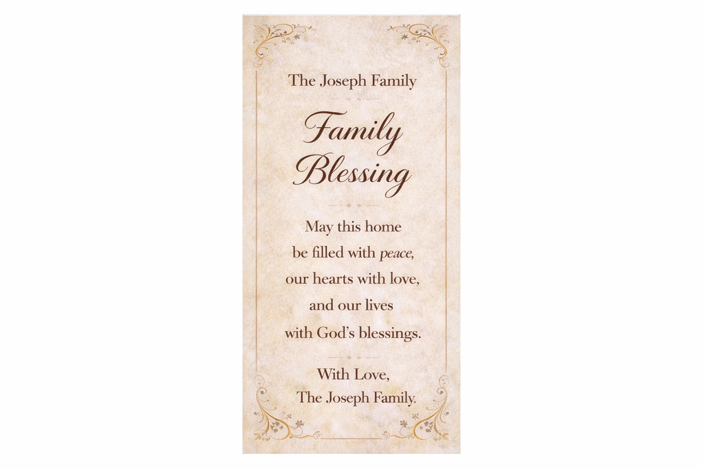 GoldenSeed Blessings set of 3|Bless Our Home, Little Prayer of Blessings & Family Blessing (Copy)