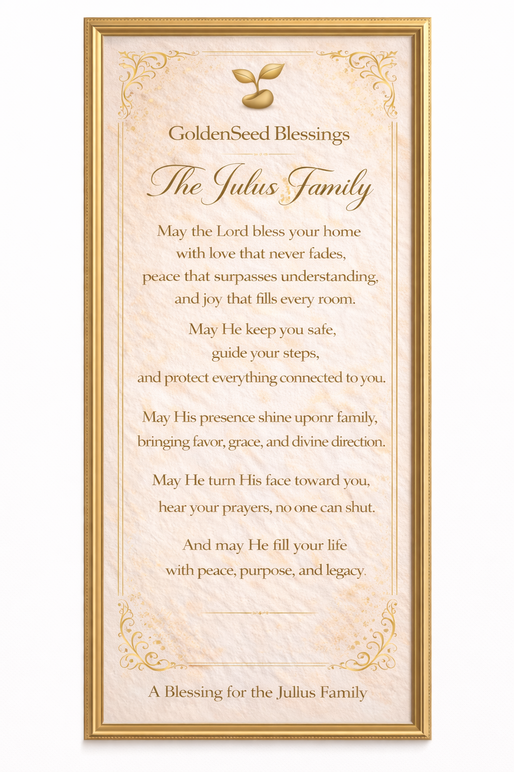 Family Blessing Bundle – 3 Luxury Posters (Personalized)